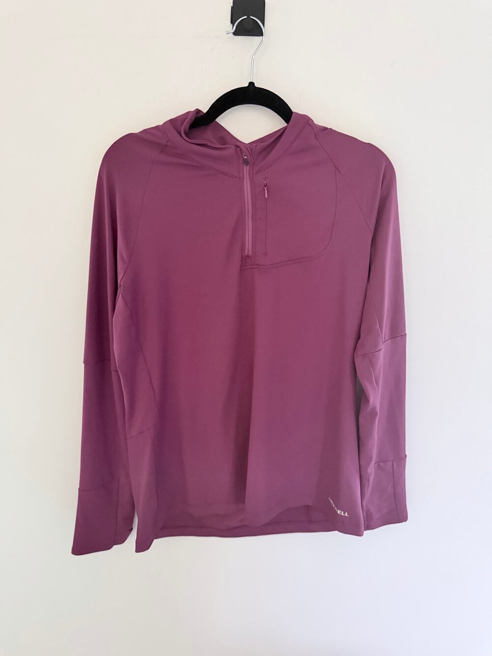 Merrell Women's Quarter-Zip Dark Plum Purple Performance Pullover-Size M